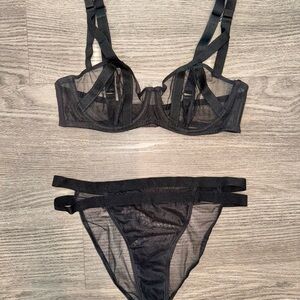 Victoria’s Secret Very Sexy Mesh Strappy Lingerie Set